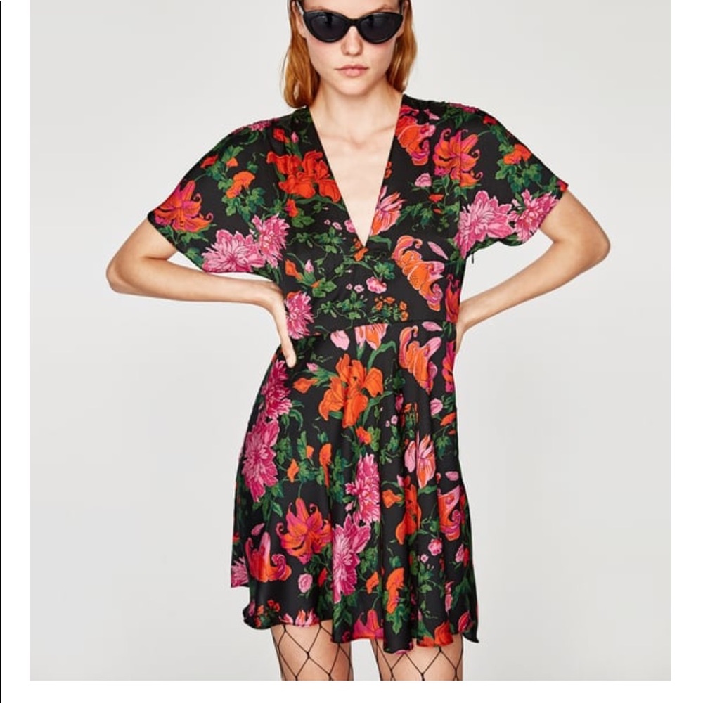 Zara- MINI DRESS WITH PRINT
